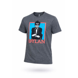 Bob Dylan Graphic Band T-Shirt Mens Medium Gray Short Sleeve Concert Tee